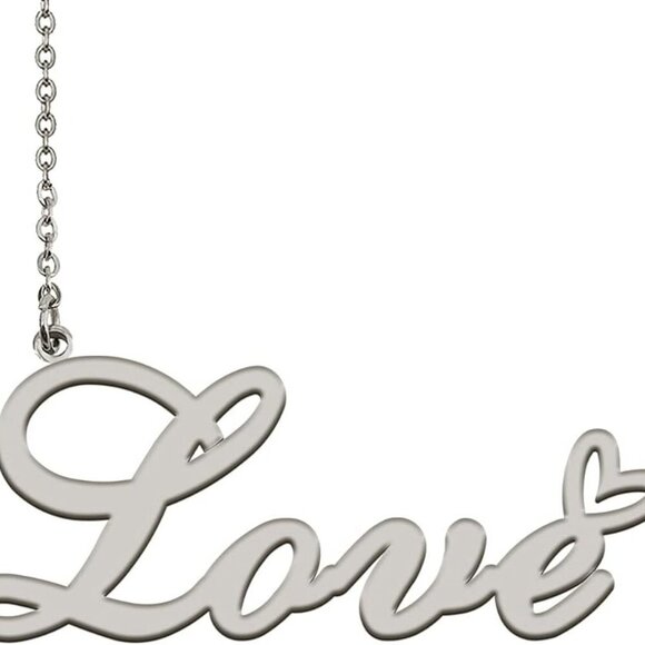 Custom Name Necklaces Personalized Necklace with Name 18k Gold Plated Heart Stai - Picture 1 of 5
